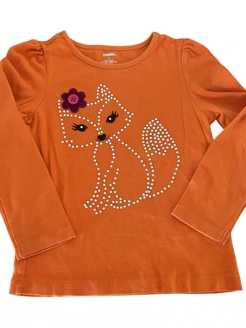 Gymboree 2013 Fashionable Fox Rhinestone Long Sleeve Top